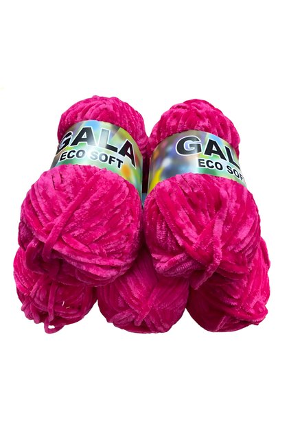 Set de 5 fire de tricotat din catifea moale Eco, 500 gr