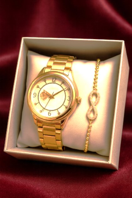 Set Ceas + Bratara dama - Golden Infinity Set