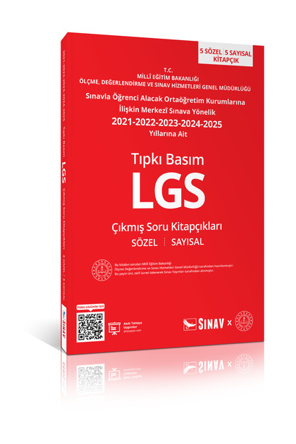 Sınav Yayınları 8. Sınıf LGS Tıpkı Basım Son 5 Yıl Çıkmış Soru