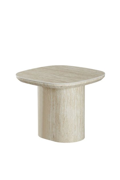 Nordic End Table – Beige & White Stylish Side Table for Contemporary Living Rooms