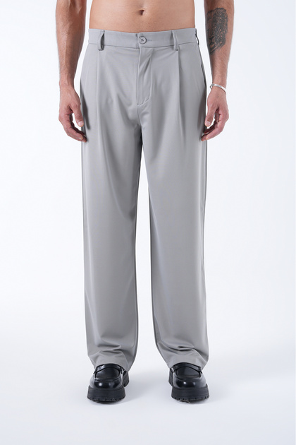Pleated Elastic Waist Trousers