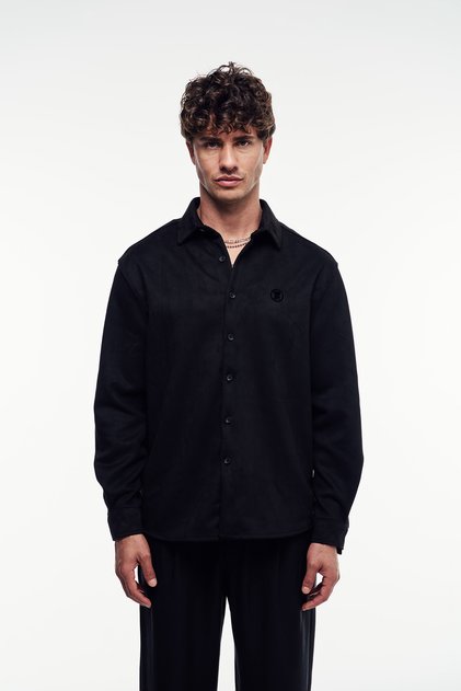 Relaxed Fit Suede Shirt