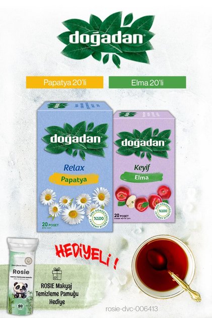 Apple and Chamomile Tea Bags with Rosie Gift