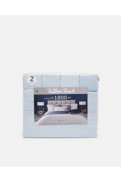 Blue Fitted Sheet 6 Piece (King Size)