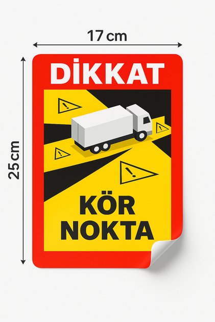 Blind Spot Warning Sticker for Trucks and Trailers - (Angles Morts)