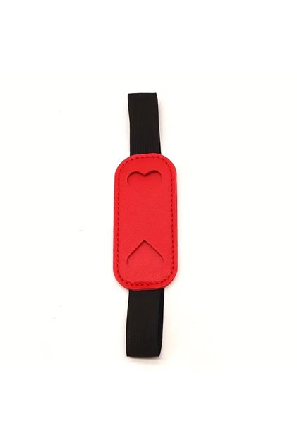 Heart-Shaped Elastic Band Faux Leather Pen Holder Notebook Agenda Accessory Office Material