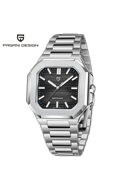PD-YS019 Erkek 37mm Japon VH31 Kronograf Kuvars Saat Safir Kristal 50m Su Geçirmez Işıklı Saat