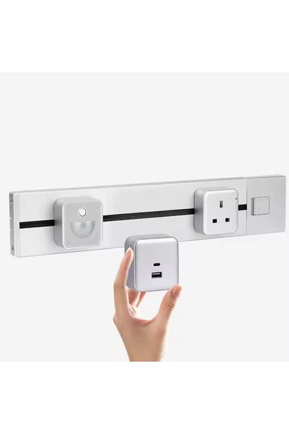 80cm electrical outlet strip with a unique and modern design; the color adds a more beautiful touch to the walls.
