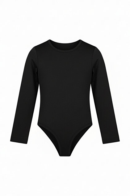 Woolkin Girls' Furry Inside Snap-On Bodysuit with Long Sleeves