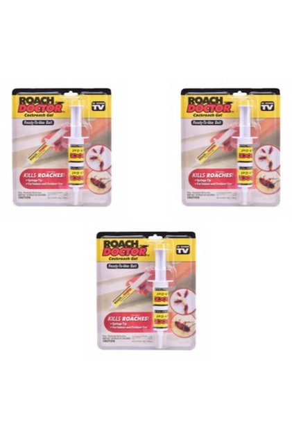 Set de 3 seringi cu gel - Soluție insecticidă pentru gândaci de bucătărie Roach Doctor