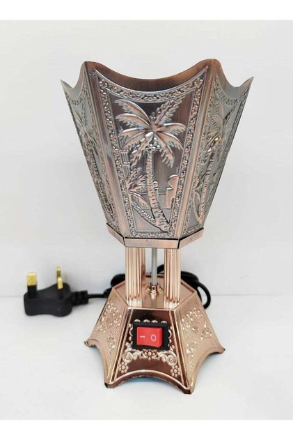 Electric Incense Oud and Bakhoor Burner with 3 Plugs - Gold/Copper