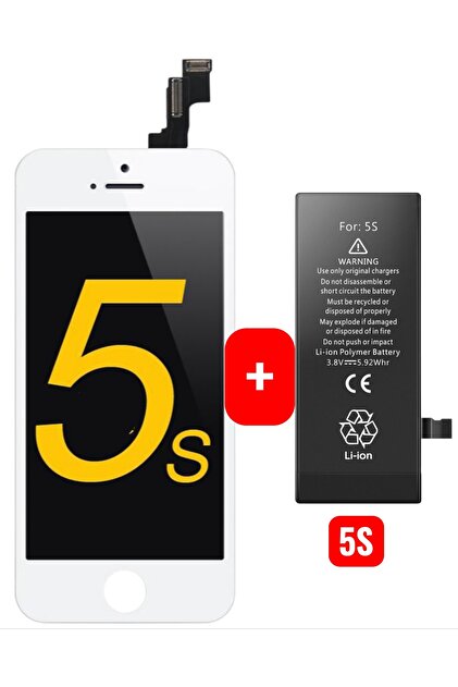 indirimplus iPhone 5s Lcd Ekran +Batarya Set Beyaz Renk - Fiyatı
