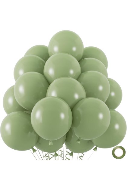 10Pcs Mildew Green Balloon Quality Air and Helium Compatible