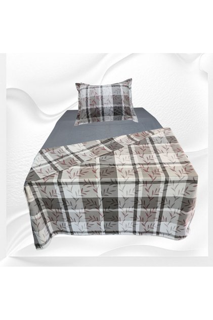 T.Kişilik%100 Cotton(160X225 Duvet Cover)Fitted Sheet 100X200X30(Zippered Pillowcase 50X70
