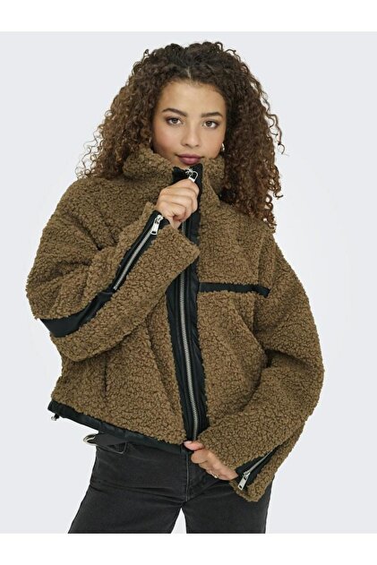 ONLY Kadin Kahve Onlpatti Life Teddy Short Jacket Cc Otw Ceket