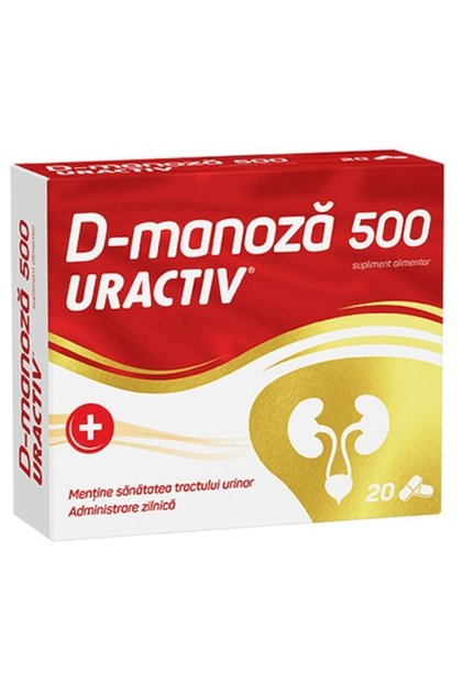 Supliment alimentar Uractiv D-Mannoză, 20 capsule