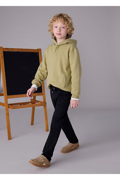 Black Boys' Chino Lace-Up Trousers 7568