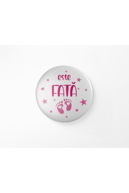 Set 20 insigne personalizate Gender Reveal - Este fata