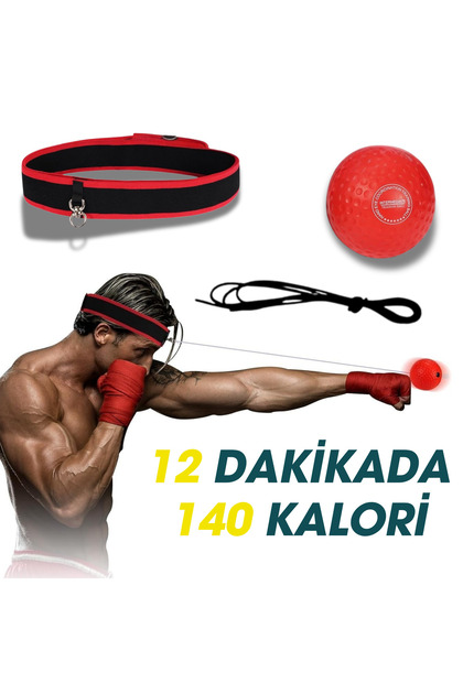 Sporsize Boks Refleks Topu Seti – Ayarlanabilir Kafa Bandı