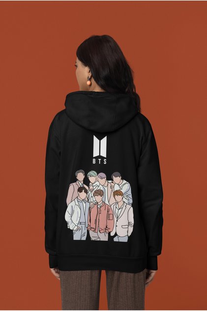 Bts Bangtan Boys K-Pop Printed 100% Cotton Soft Texture Circular Neckline Youth Sweatshirt