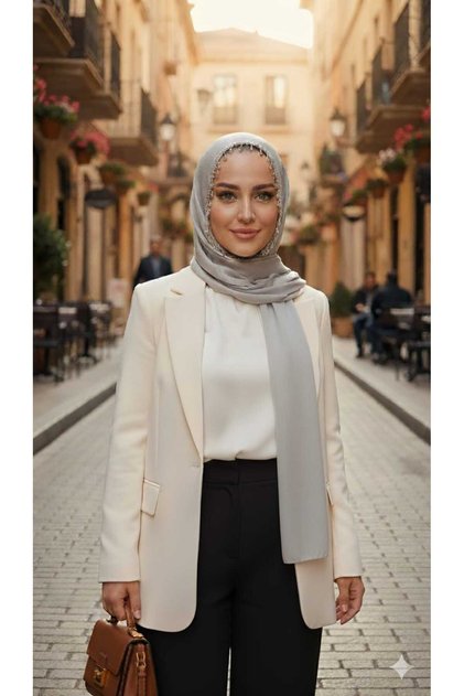 Design Evening Dress Shawl Gray