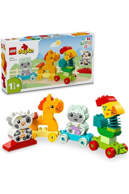 My First Animal Train 10412-1 Educational Toy Train with Wheels for Children Aged One and a Half Years and Above