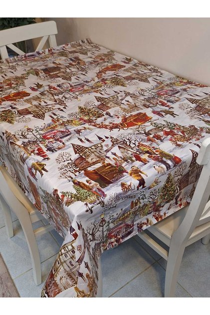 New Year Patterned Fiber Pvc Tablecloth – Erasable and Waterproof Oilcloth