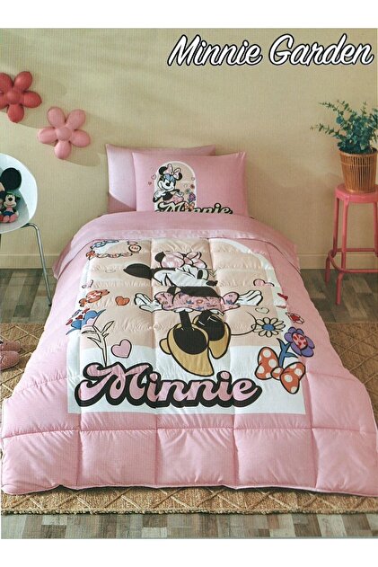 Ozdilek Minnie Garden Tek Kisilik Disney Lisansli Lastikli Carsaf