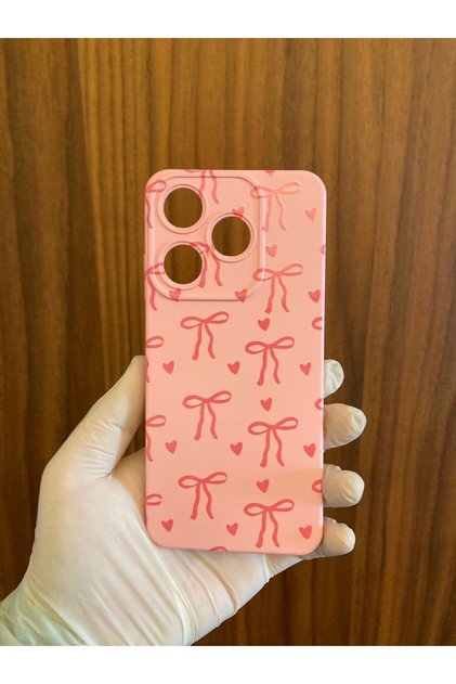 Tecno Spark 10 Ribbon Bow Printed Inner Velvet Premium Silicone Phone Case (Ki5Q)