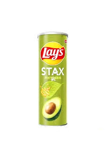 Lays Stax Sweet Mustard & Avocado 90g - Carton (24 cans)