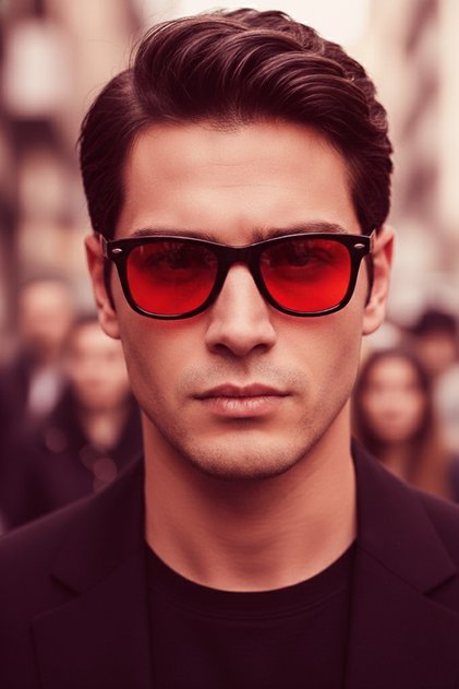 Special Design Sleepy Eyeglasses Black Red Glass Wayfarer Popular Unisex