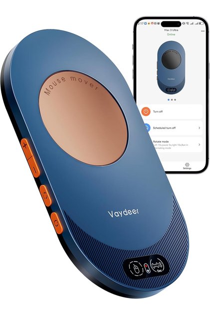 Mouse Jiggler Air 3 Ultra Silent, LED, cronometru, control prin aplicație
