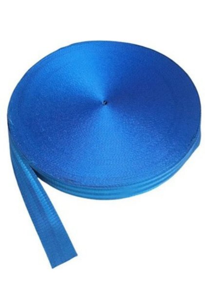 Mavi Emniyet Kemeri Kolon Halat Yassı İp Halat 5 cm 1 Metre
