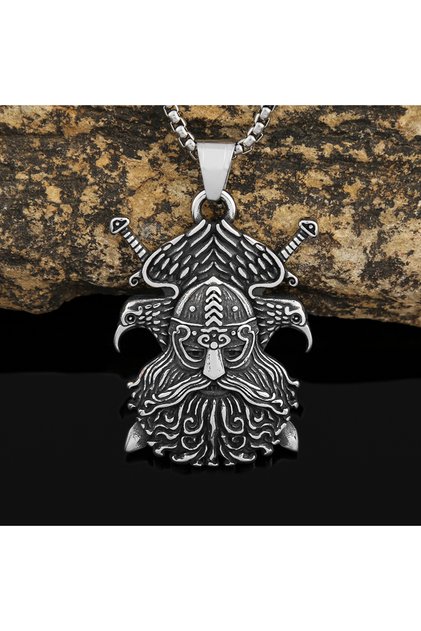 Nordic Mythology Design S+ Quality 316L Stainless Tarnish Free Steel Necklace