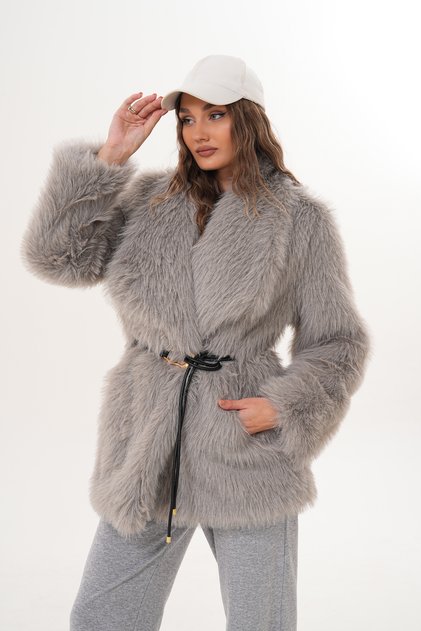 Belted Wide Collar Midiboy Coat