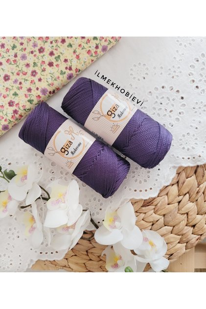 Polyester Macrame Cord 2mm 100Gr Giza Purple Color (1 Piece)