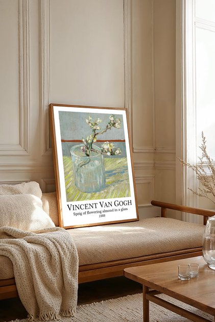One Piece Wooden Framed Living Room Hall Kitchen Painting Van Gogh Paintings Tk2287