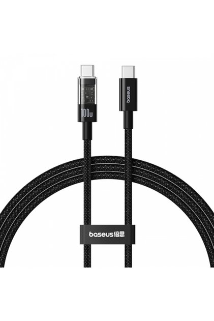 USB-C - USB-C кабел за данни и зареждане Gem, 100W, 1 м, черен P10373000111-00