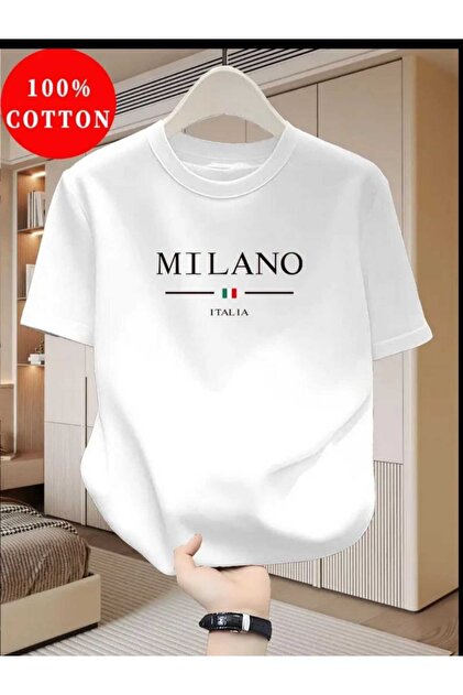 Milano Italy B Printed Cotton T-Shirt