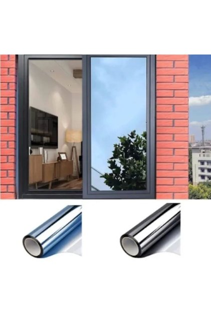 Folie de fereastră cu efect de oglindă, protecție solară UV, 60x300 cm
