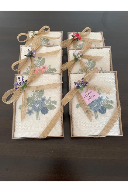 Boxed, Decorated, Gift-Quality Towels, Very Stylish, High Quality, Showcase-Worthy 6-Piece Towel Set