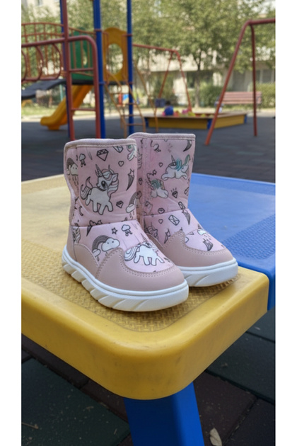UNİCORN DESENLİ KIZ ÇOCUK&BEBEK BOT.İÇİ KÜRK LÜ KIZ ÇOCUK BOT.ÜNİCOR DESEN