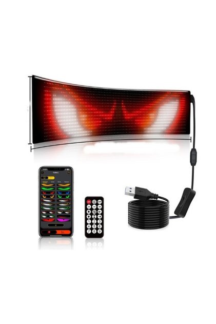 Afisaj LED programabil Eyes Devil, control Bluetooth si telecomanda, USB 5V, 102x348mm
