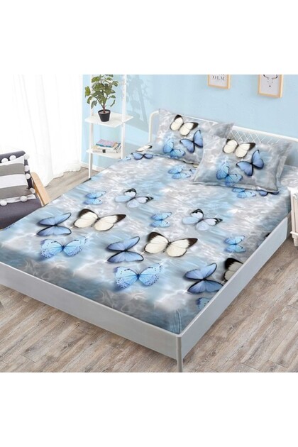 Cearsaf cu elastic, FINET, 180x200cm, 2 fete de perne 50x70cm