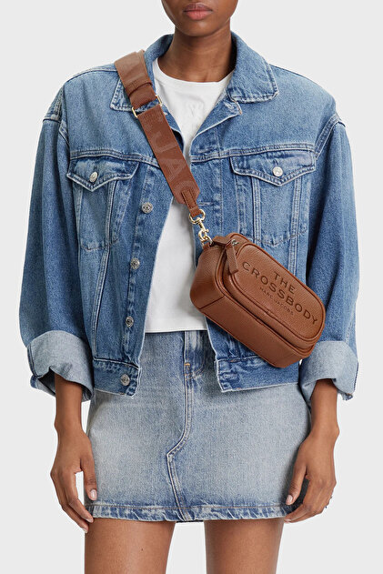バッグ 00s Marc Jacbos one shoulder leather bag Marc Jacobs Deri Logolu Çıkarılabilir Askılı The Cross Body Çanta