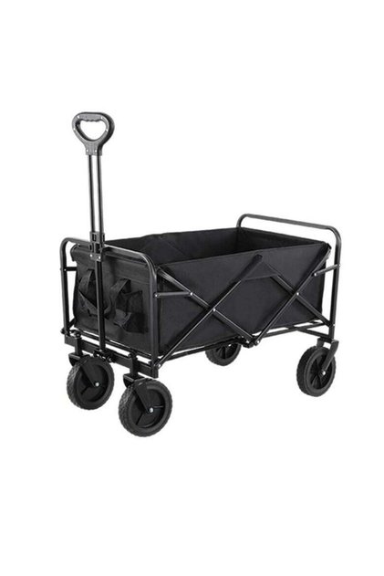Outdoor camper cart Shopping cart Picnic trolley Foldable light portable camper, black