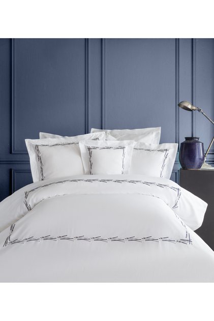 Florida White 120 Thread Count Luxury Bedding Set - Super King Size
