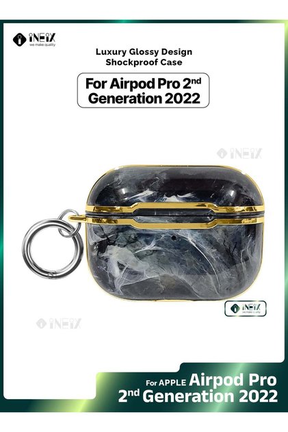 جراب فاخر لامع مقاوم للصدمات لجهاز Apple Airpod Pro 2-2022