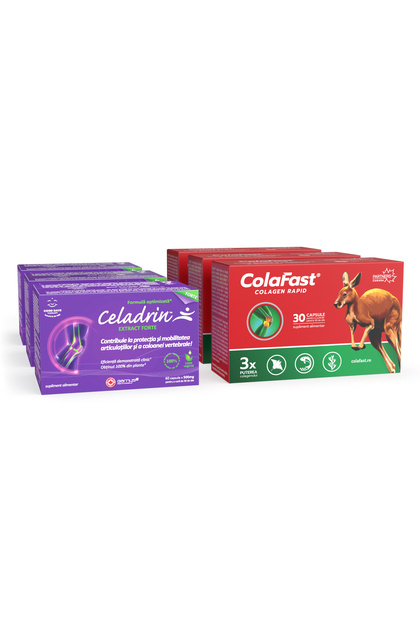 Pachet 6 Celadrin™ Extract Forte 60cps + 6 ColaFast® Colagen Rapid 30cps