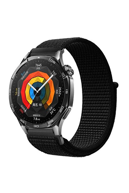 bbtech Huawei Watch GT6/GT6 Pro 46mm Spor Cırtlı Tekstil Kordon